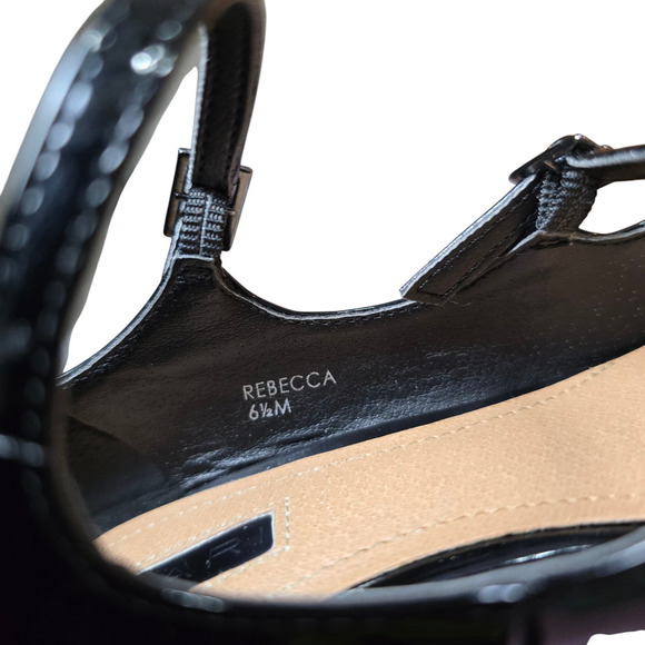 Tahari Rebecca Black patent leather Mary Jane heels adjustable straps size 6.5 - Picture 7 of 7